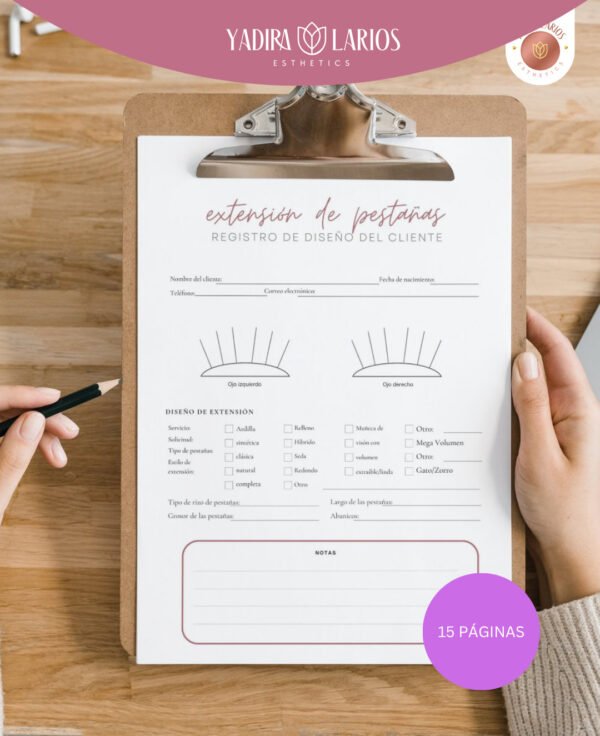 Pack de formularios profesionales: Eyelash Extension - Imagen 6